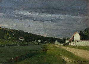 Landskab med stormfuld himmel, 1864